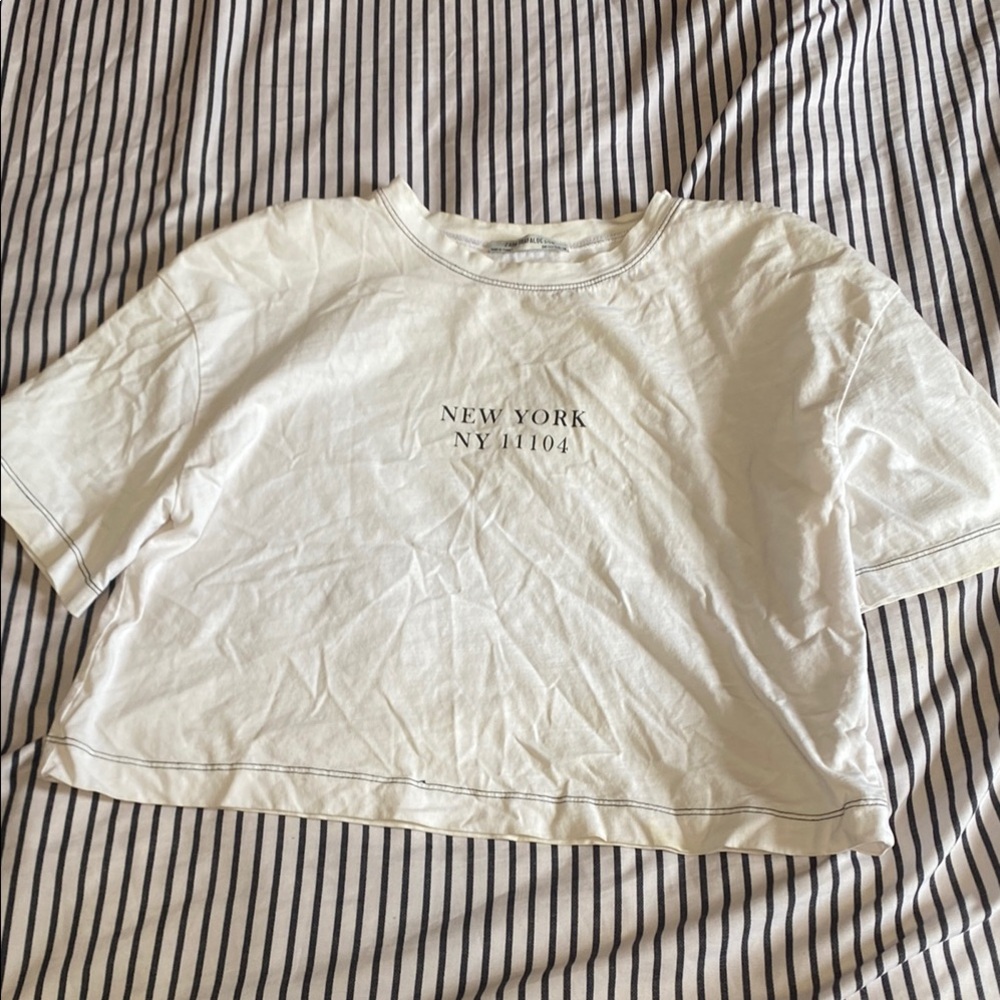 Zara White Crop Top